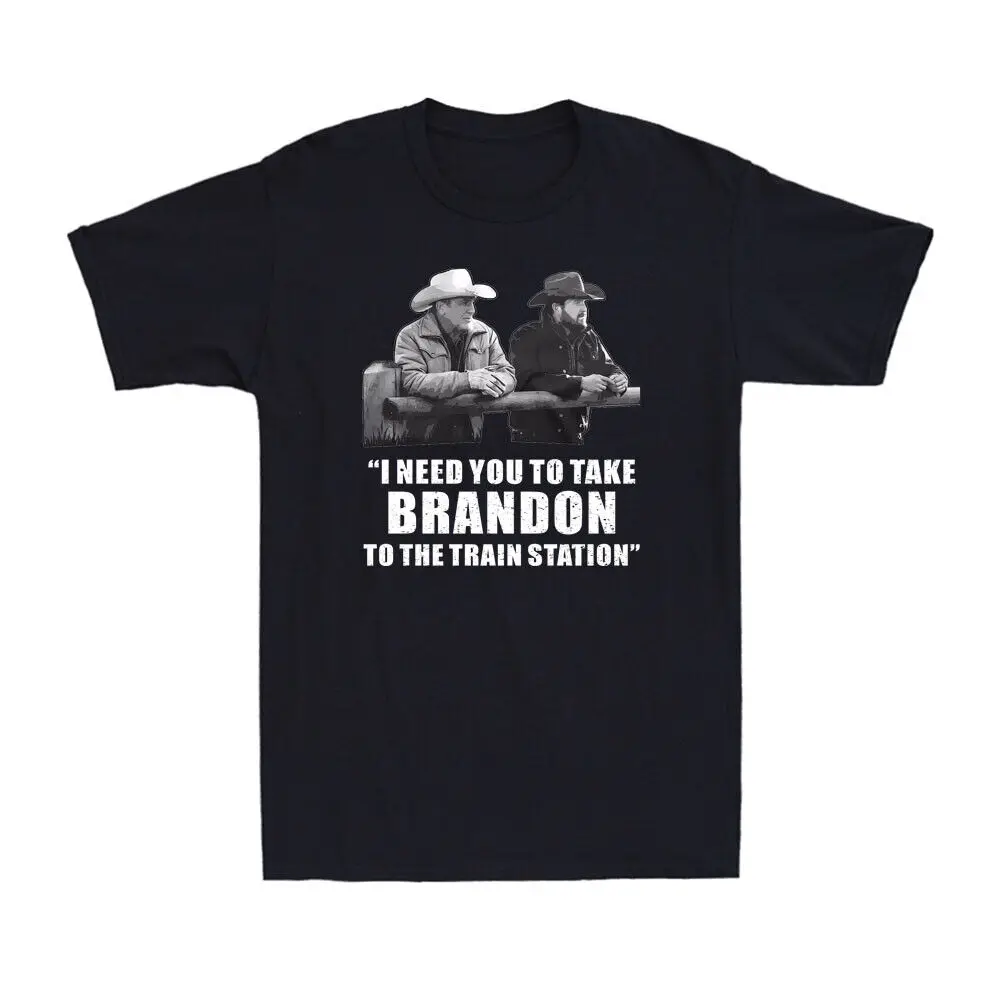 I Need You Take Brandon To The Train Station Funny Political Joke Men's T-Shirt