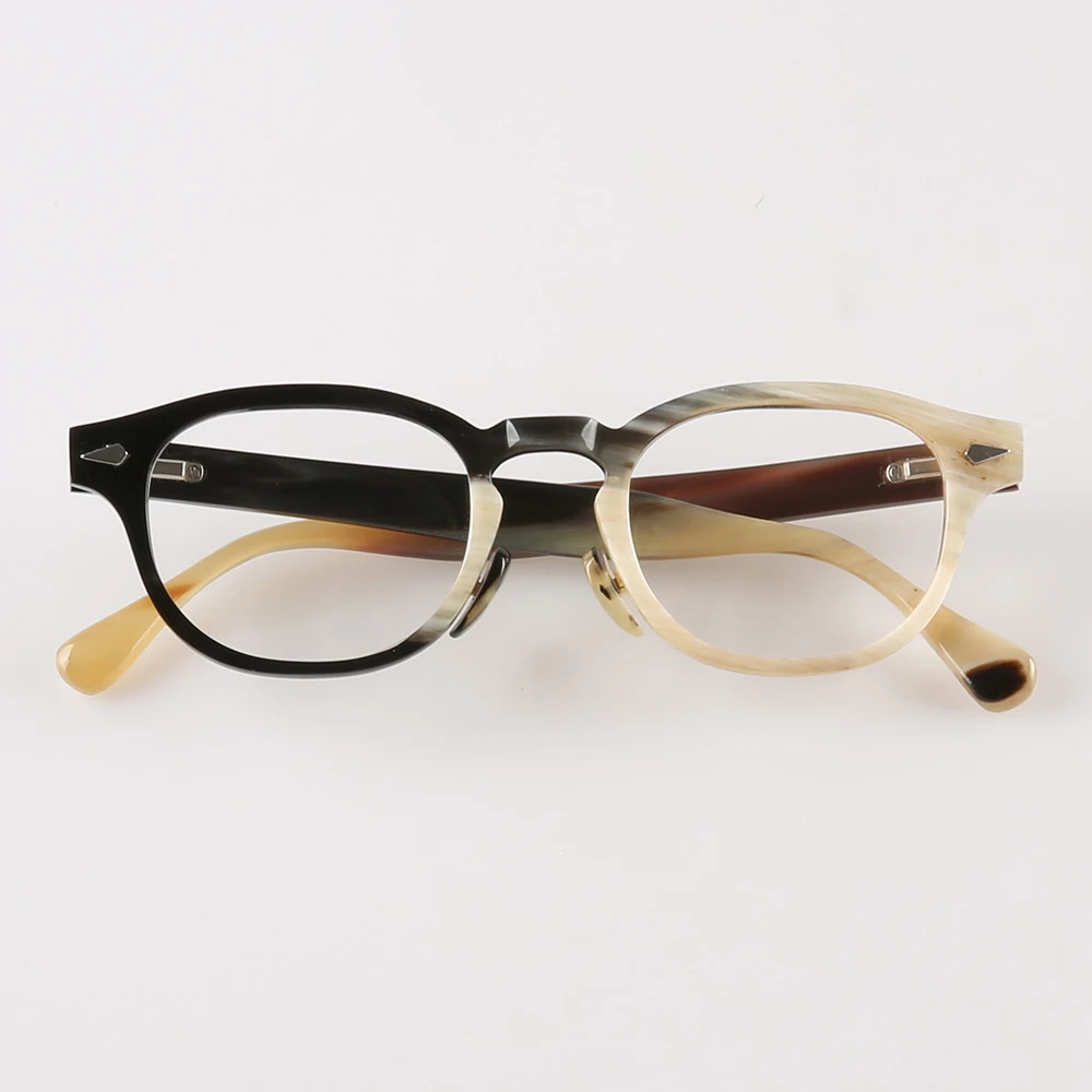 

Genuine Natural Horn Handmade Stripes Reaing Glasses For Men Retro Classic Prescription Optical Eyewear Reading Eyeglass Frames