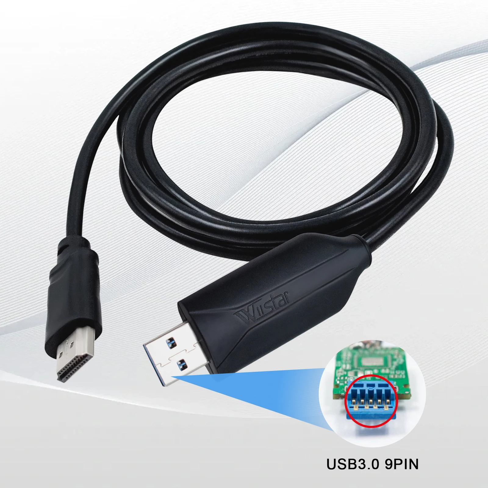 Imagem -02 - Cabo Adaptador Usb 3.0 para Hdmi de Alta Definição de 15 m com Driver Integrado Plug And Play Adequado para Windows Mac Linux Android