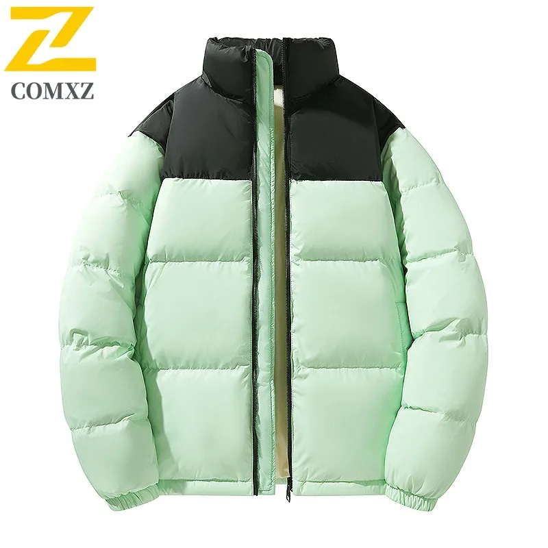 COMXZ Snow Skiing Luxury Mens Down Jacket Fashion Stand Collar Thickened Warm Parka Street Style Lightweight Winter Clothing