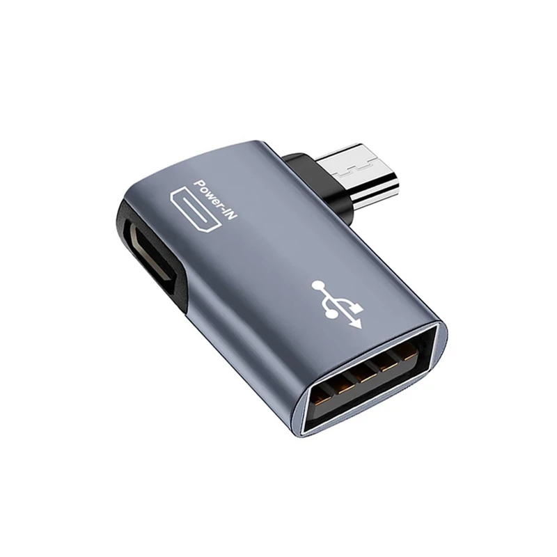 Adaptador OTG para Fire TV Stick, 90 graus, ângulo esquerdo e direito, micro-USB para USB, telefone Android, tablet, 2pcs