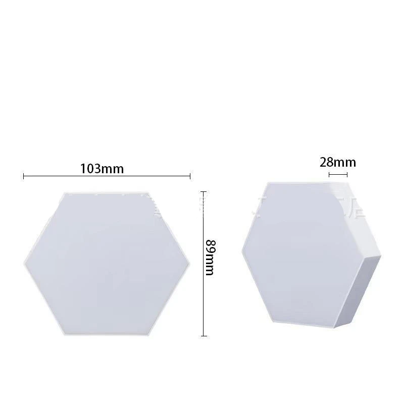 Luz ambiental del cabecero del dormitorio |   Panel LED cuántico hexagonal |   Lámpara sensible al tacto mejorada |   Brillo suave para luz nocturna y habitación