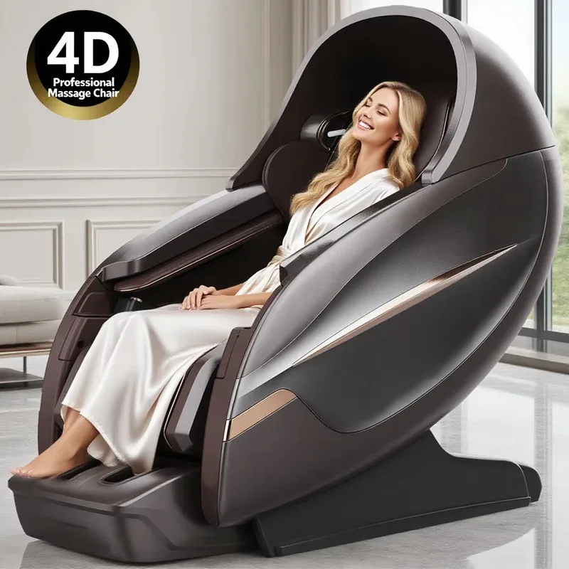 

2025 Professional Auto Massage Chairs 4D Full Body Zero Gravity Massage Chair Sl Track Shiatsu Stretch Massage Recliner Chair