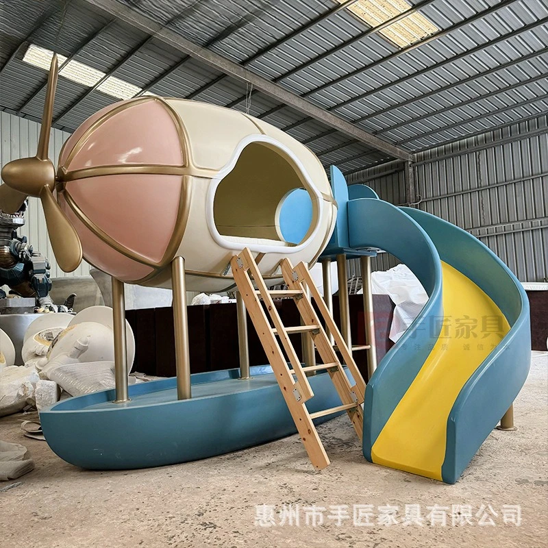 Parent-child room Amusement facilities with slide Children's bed Modeling house Upper and lower beds Fiberglass furniture