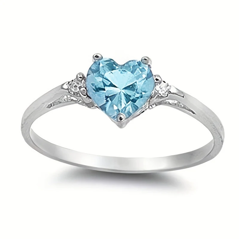 Huitan Chic mehrere farbige Herz cz Ring Frauen anmutige Dame Mode zarten Liebes schmuck für Verlobung Ehering Geschenk
