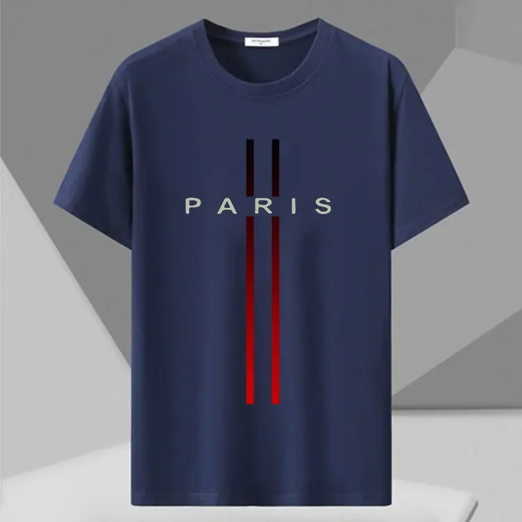 110-180 キロメンズ Tシャツルーズフィットフルコットンラウンドネック半袖 Tシャツカジュアル通気性快適なプリントトップ男性服