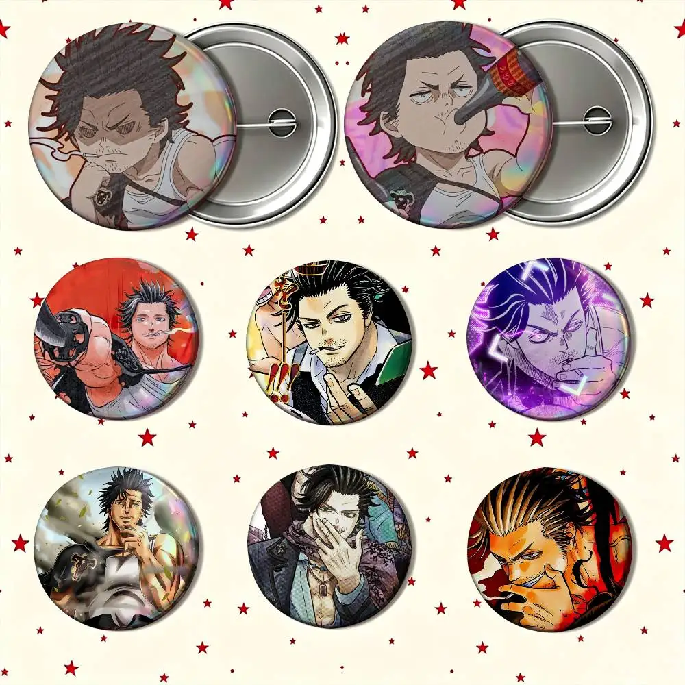 Popular Black Clover Yami Sukehiro Custom Enamel Pin Badges 25mm 32mm 44mm 58mm Backpack Hat Decor Toys Gifts