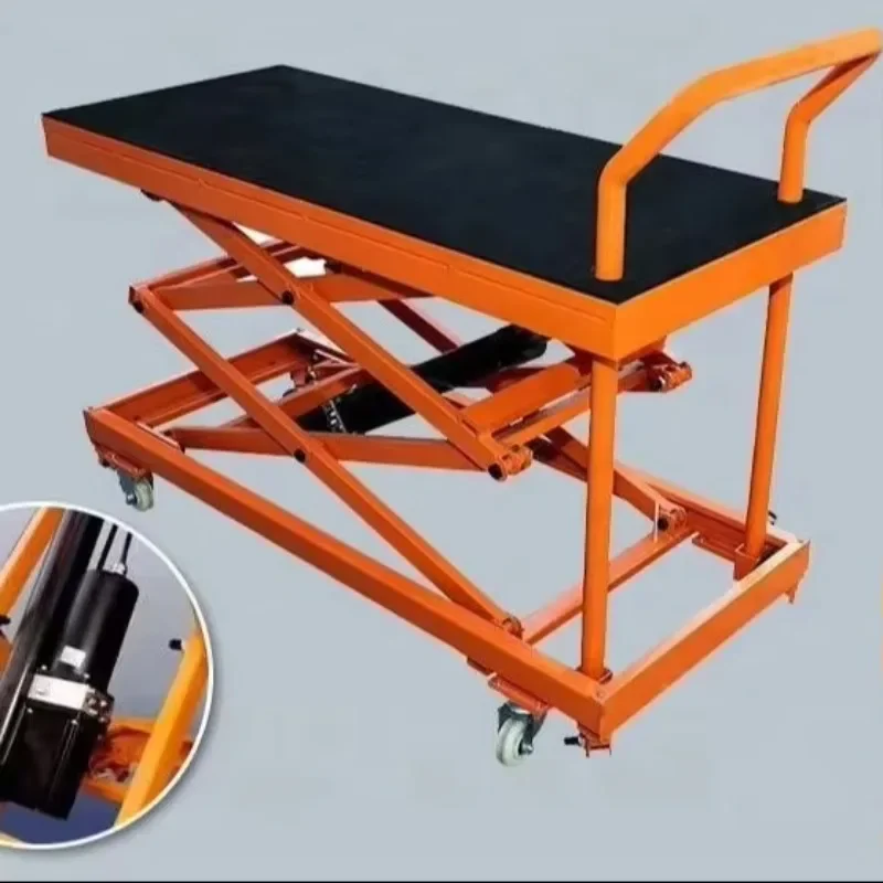 

Xiangyin Electric Movable Horse Stool For Interior Decoration Foot-Operated Lift Foldable Mobile Hydraulic Flat Trolley For Hote