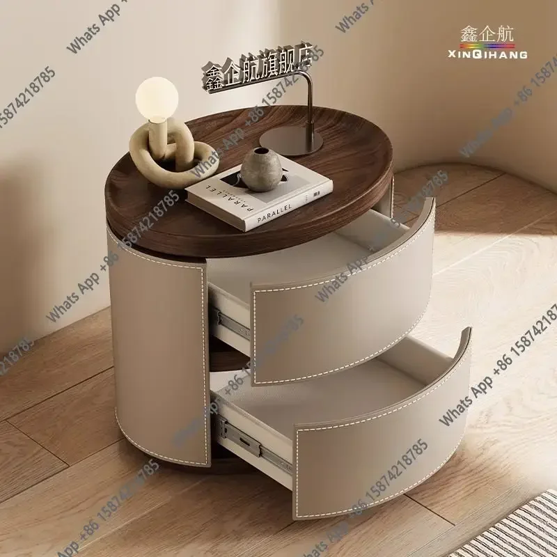 

Zx Designer Italian Minimalist Solid Wood Bedside Table, High-end Sense Of Creativity, Second-hand Bedside Storage Cabinet X