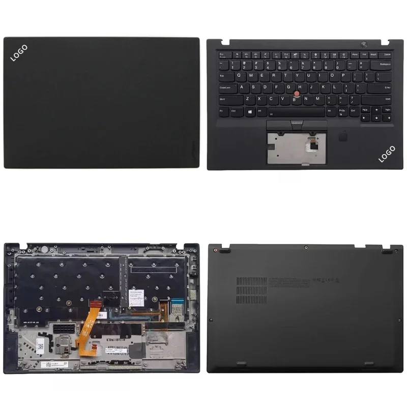 

New For ThinkPad X1 Carbon 5th 2017 Laptop LCD Back Cover Front Bezel Upper Palmrest Bottom Base Case Keyboard Hinges