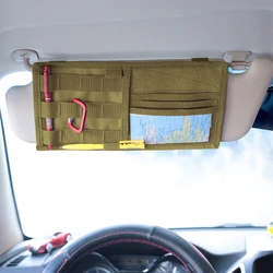 Tactical Hunting Universal Auto Visor Organizer Holder Case for Car Accessories Sun Visor Molle Organizer Bag EDC Storage Pouch