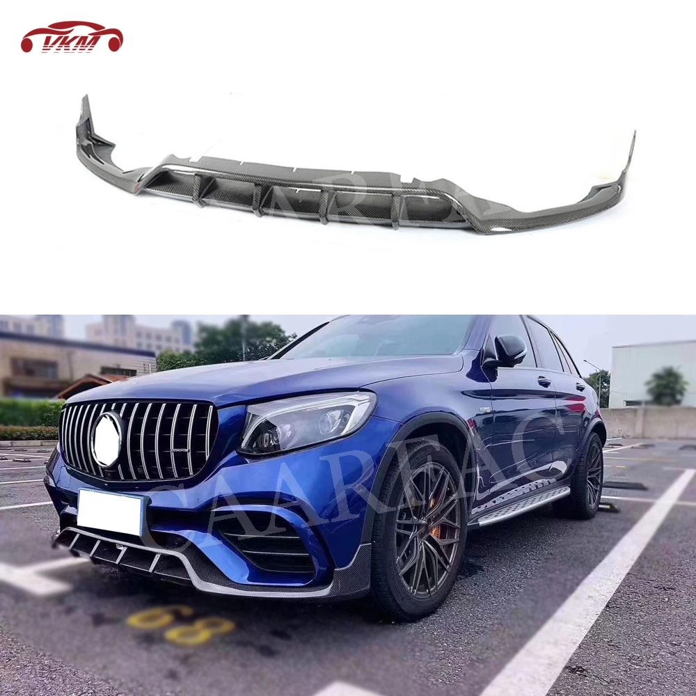 

Carbon Fiber Front Lip Spoiler Aprons for Benz GLC Class Coupe W253 GLC63 Original Bumper 2016 - 2019 FRP Head Chin Guard