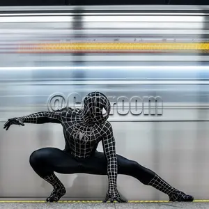 زي الأبطال الخارقين Zentai تأثيري للبالغين ، توبي ماجواير ، الرجل العنكبوت ، ريمي ، الرجل العنكبوت ، أسود ، أحمر ، زي الهالوين الأكثر مبيعا 8 زي الرجل العنكبوت المذهل مبيعا - رقم 3