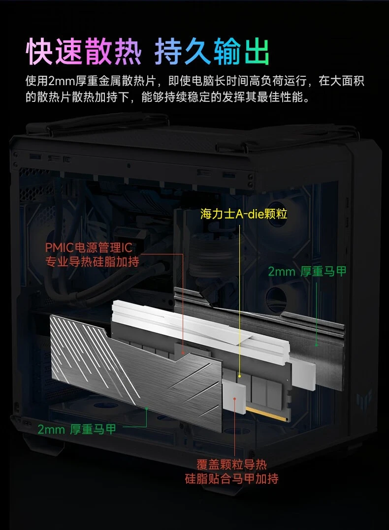 Light bar 32/64GB set DDR5 desktop computer memory stick