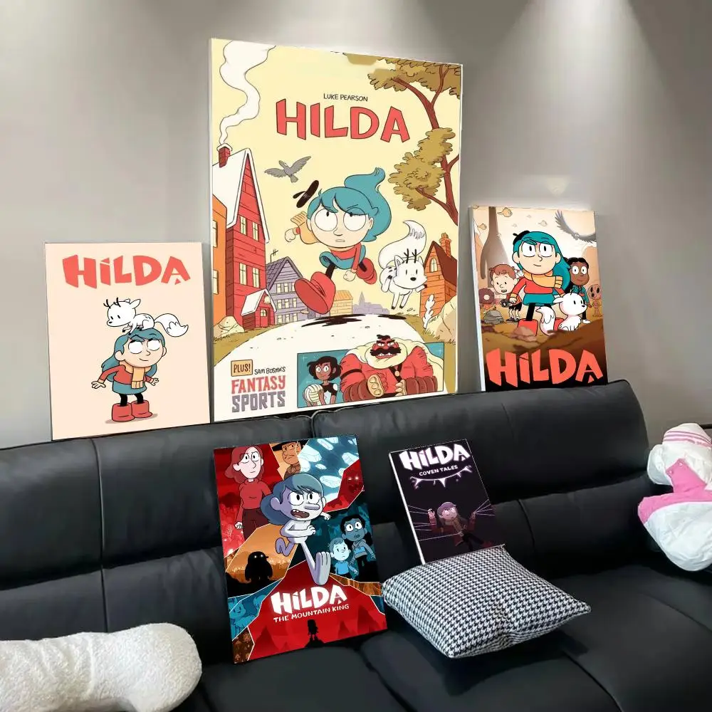 Anime Cartoon H-Hilda Poster Modern  Wall Art Aesthetic Minimalist Bedroom Decor Cafe Home Gift