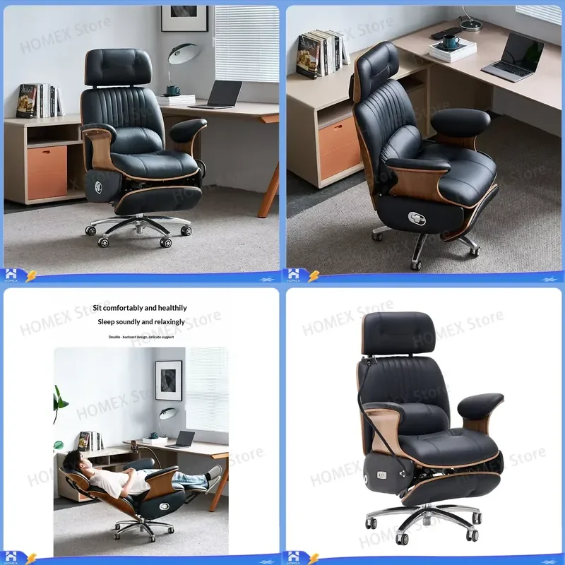 Ergonomic Executive Office Chair High Back Reclining Computer Desk Chair with Footrest Lumbar Support Home Gaming Business
