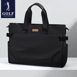 GOLF2024 New Briefcase for Men Large Capacity Business Canvas Portable File Bag Office Leisure Computer Bag