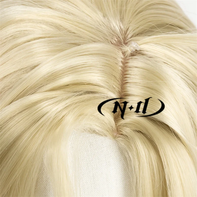 ND Zhan He 코스프레 헤어 가발 게임 코스프레 왕국 재, 롱 믹스 컬러 헤어, 코스튬 게임 테마 파티용 내열성