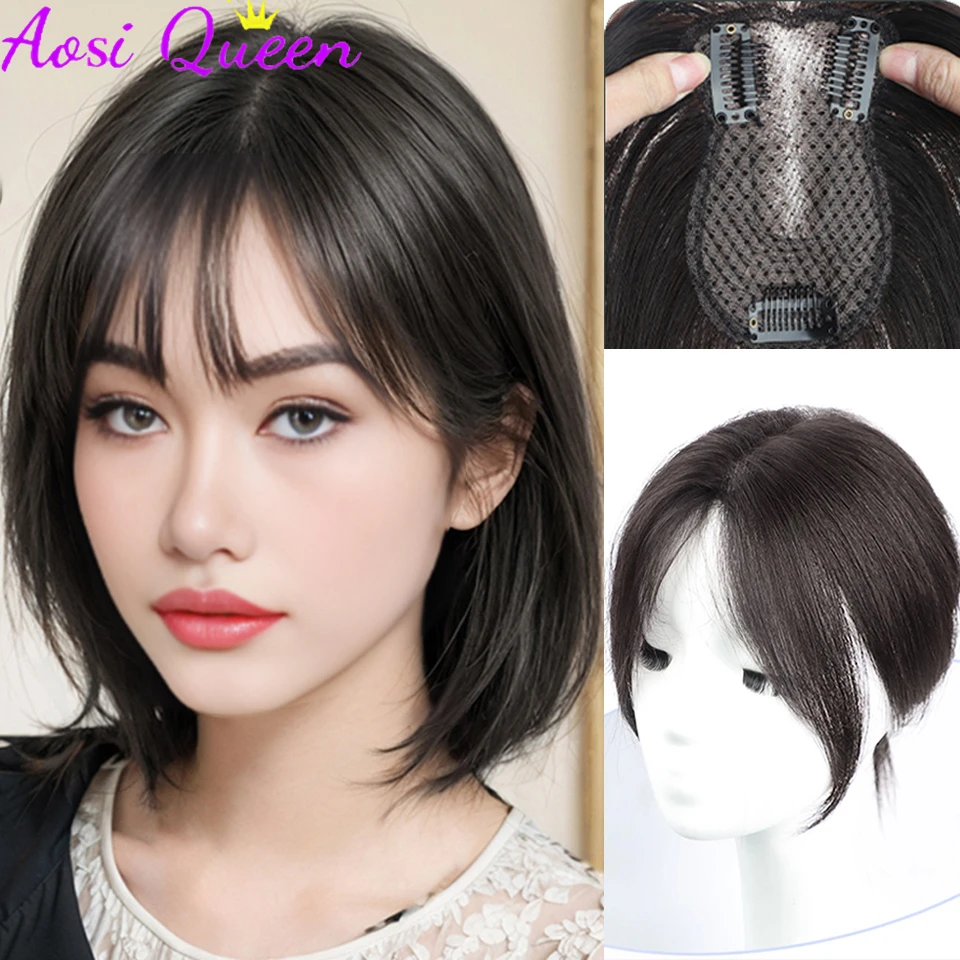 

Bangs Wig Patch For Women With High Head Hair And Increased Hair Volume Covering White Hair Fluffy Thin And Traceless Wig Patch