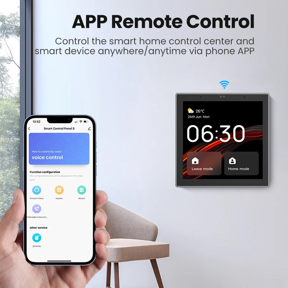 AVATTO Tuya ZigBee 4.0 Scene Switch Smart Central Control,Smart Life App Control,Built-in Alexa,Wireless ZigBee & Bluetooth Hub