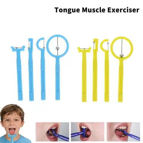 Oral Muscle Exercise 4 Pcs Tongue Tip Trainers Speech Therapy Tools for Kids Pronunciation Correction