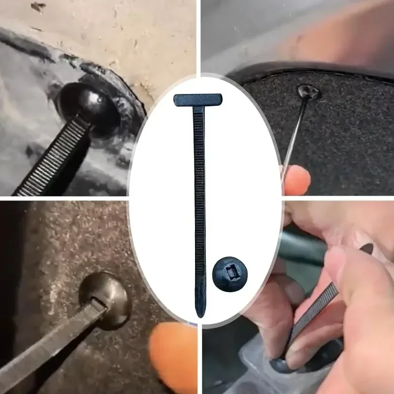 300/10 قطعة الذاتي قفل النايلون رباط للكابل مشبك الثقيلة البريدي العلاقات حامل مع دبوس السحابات جسم السيارة الأشعة فوق البنفسجية مقاومة Zipties #5