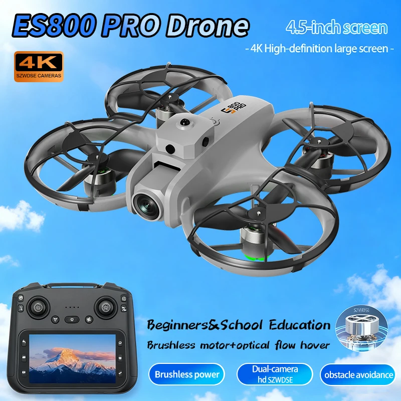 

ES800Pro Дрон 5G 2,4G WIFI 4K Профессиональный HD Двойная камера Прохладный свет Бесщеточный Предотвращение препятствий Складной RC Квадрокоптер Игрушки