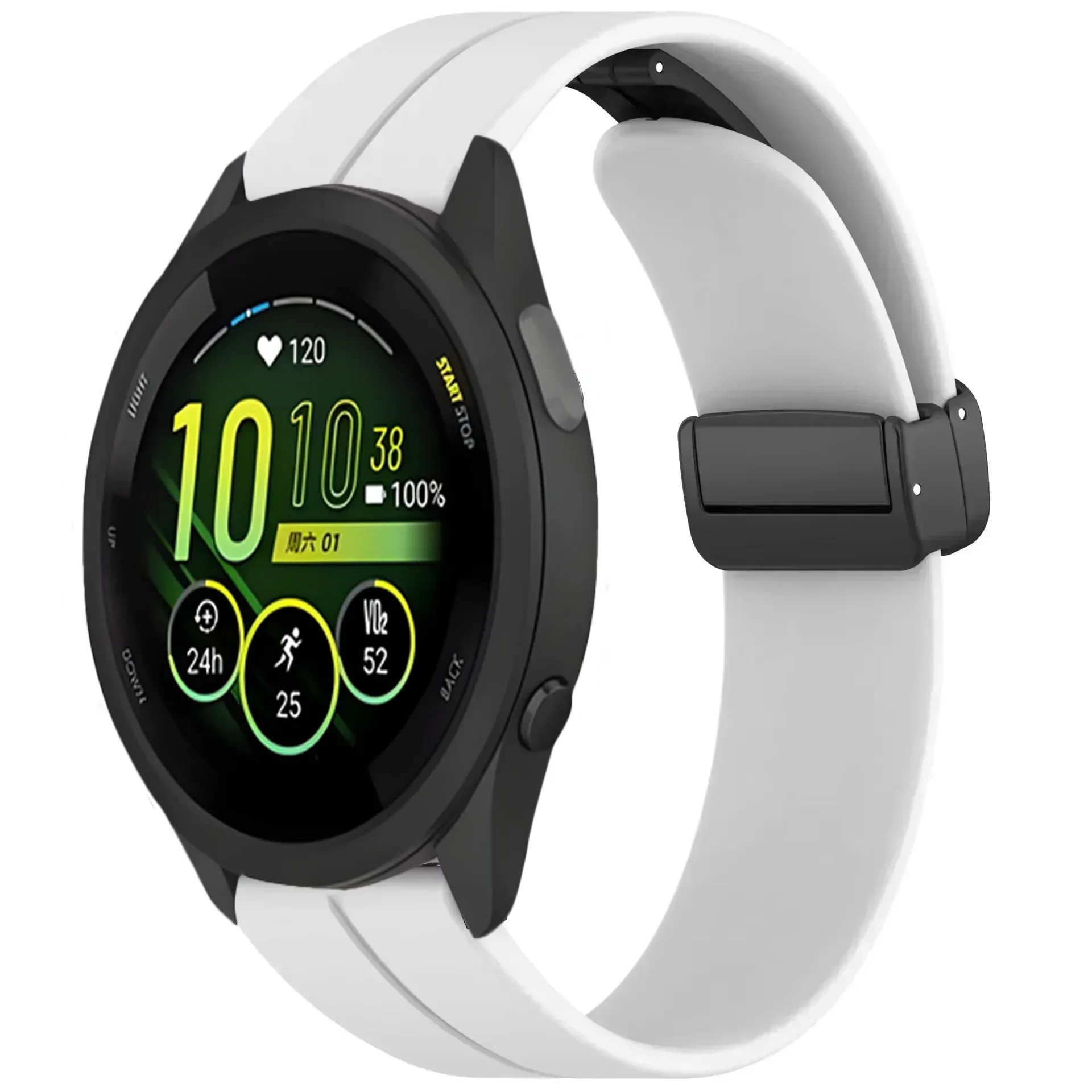 20mm 22mm Silicone Magnetic Buckle Strap for Garmin Forerunner 165 965 265 55 Bracelet Wristband For Garmin Active 5 Venu 3 Belt