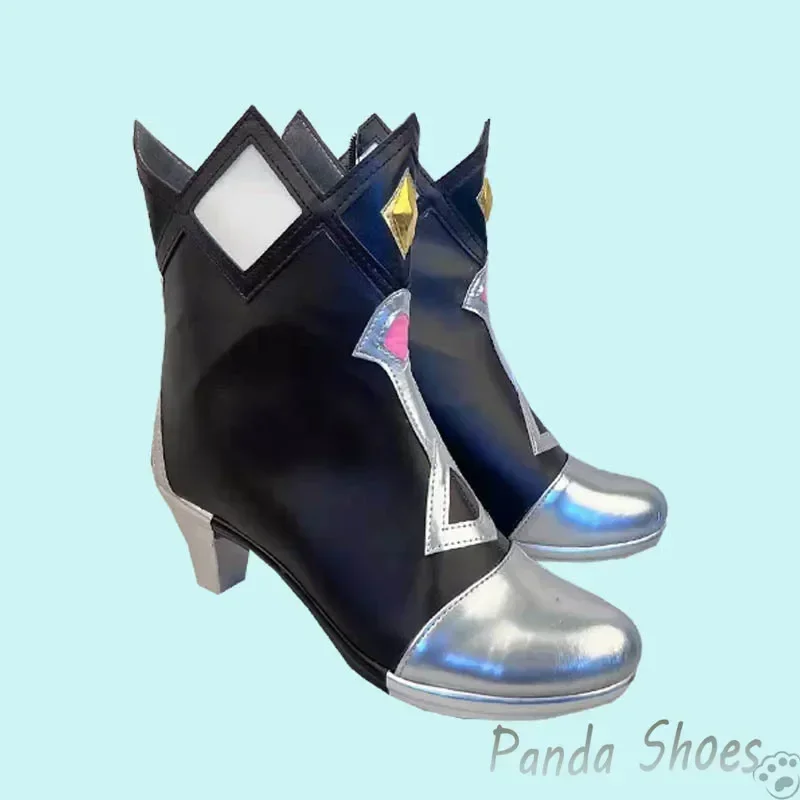 Genshinimpact Rosaria-zapatos de Cosplay, juego de Anime Cos, Botas Largas, cómic Rosaria, accesorio de vestuario, zapatos para fiesta de Halloween
