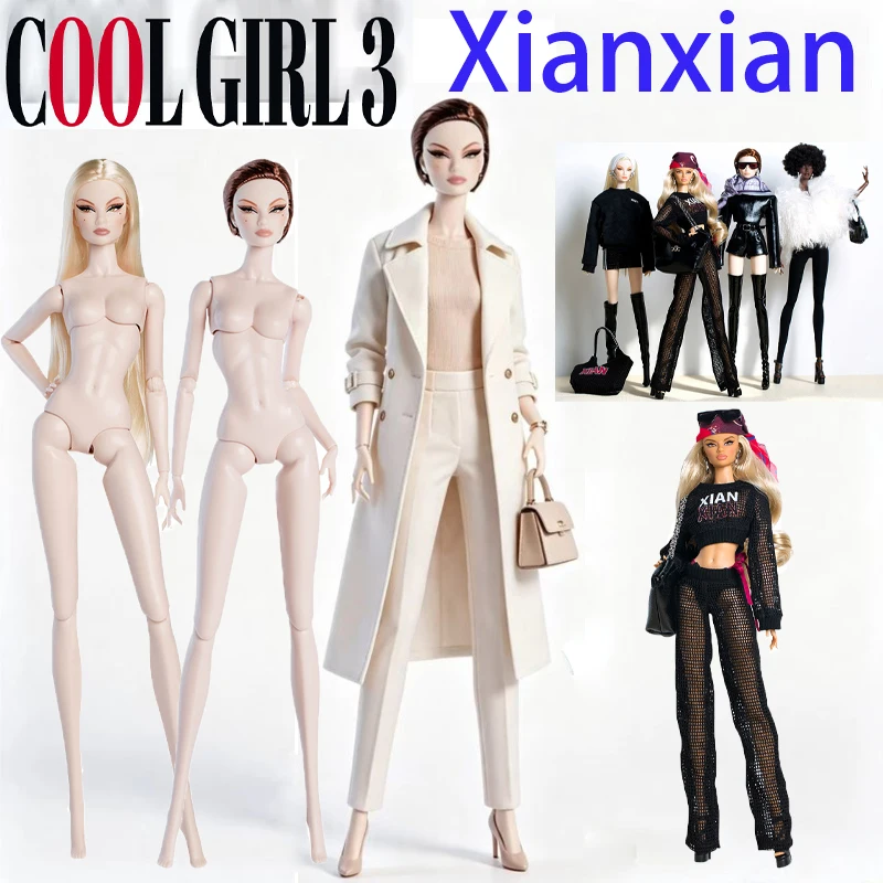 Кукла-супермодель COOL GIRL 1/6 ELARA Xianxian с макияжем или комплектом одежды, 32 см, белая кожа, для переодевания, с короткими/длинными волосами, коллекционная, подарок