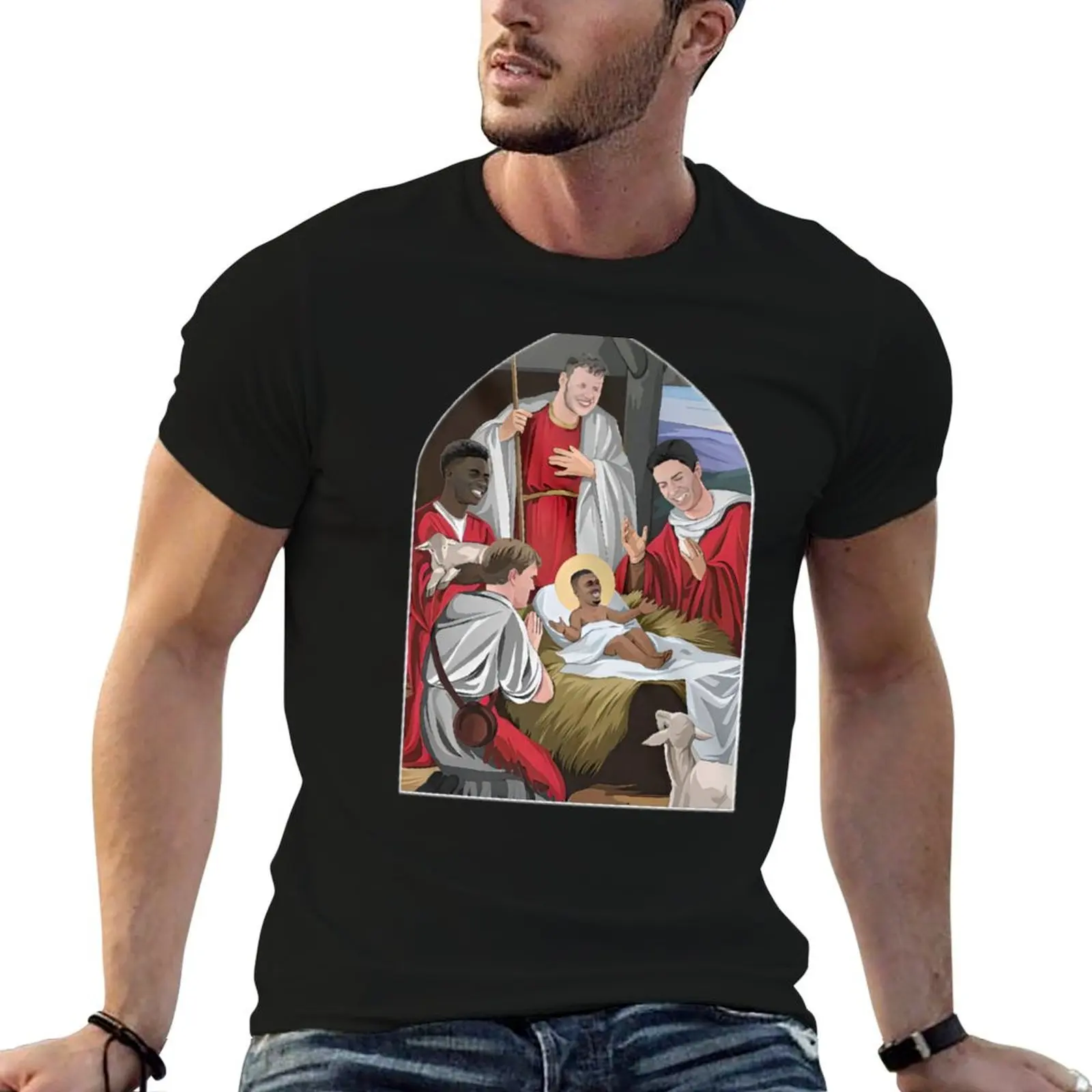 

Arsenal Nativity Christmas Jumper T-Shirt t shirt personalised t shirt man casual t shirt man luxury T-Shirt