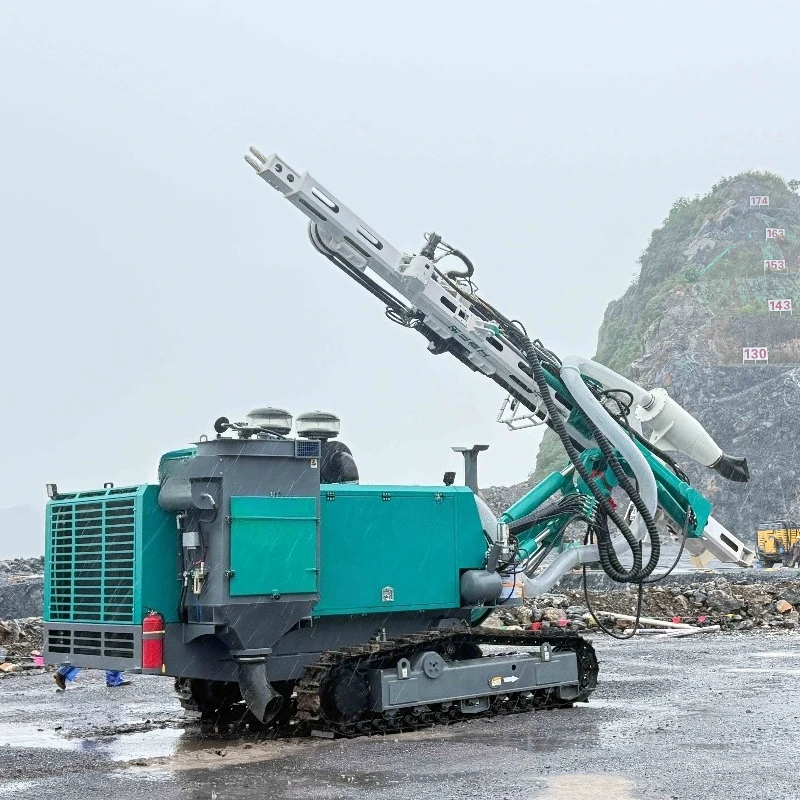 New Diesel DTH Drilling Rig for Gold Mining Blast Hole Hydraulic Quarry Rock Drilling Machine with Core Components Engine Motor