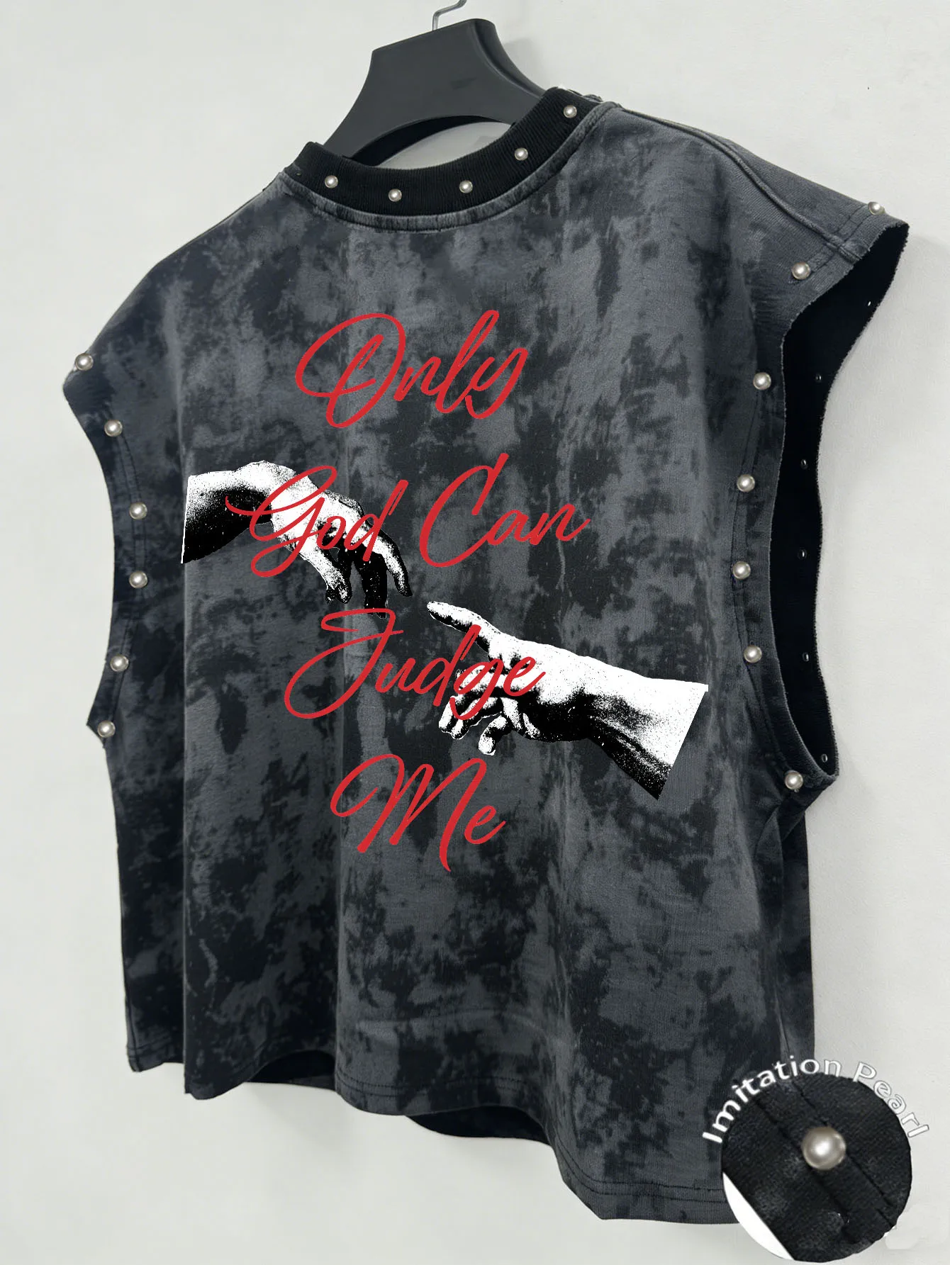 Men's Vintage-Style Casual Faux Pearl Vest – Music Festival Tank Top