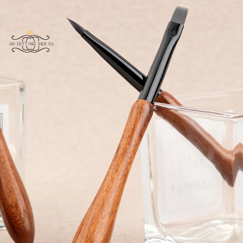 ใหม่ไม้จันทน์เล็บกาว Phototherapy ปากกา UV เจลแปรง Gourd Handle แปรง Professional Nail Art แปรงเล็บเครื่องมือ