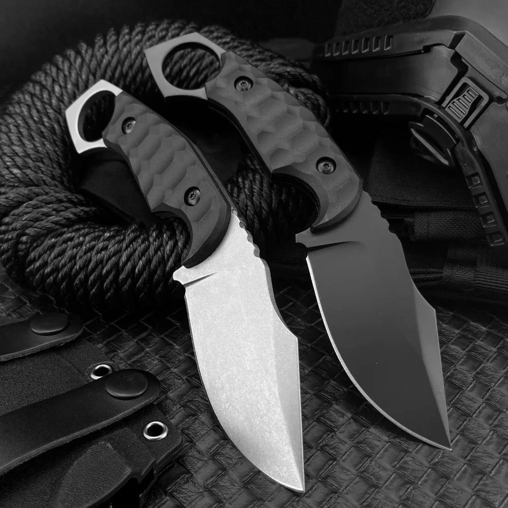 

Новый Стильный Уличный Нож для Выживания, Многофункциональный Инструмент для Рыбалки, Лезвие 5Cr13Mov, Рукоять из Нейлонового Волокна, Прочный Охотничий Нож с Фиксированным Лезвием