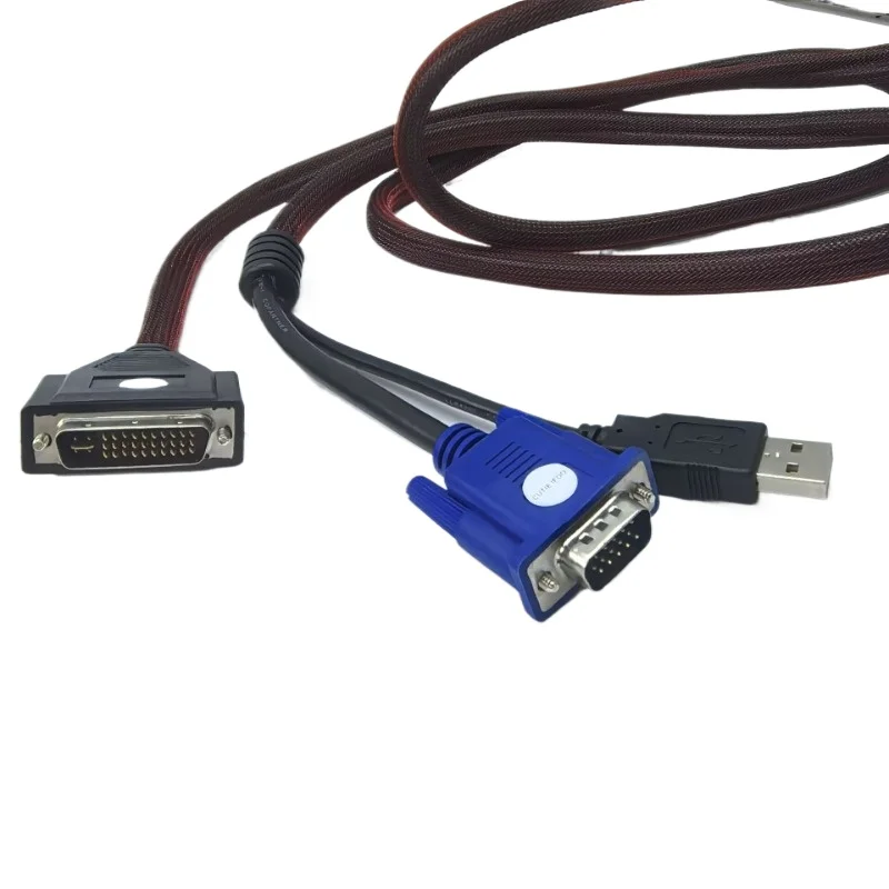 

DVI M1-DA 30+5 Pin to 15Pin VGA + USB Computer Video Cable For LP70/120/330/335/340/350/500/530/650 C110 Projector1.8M