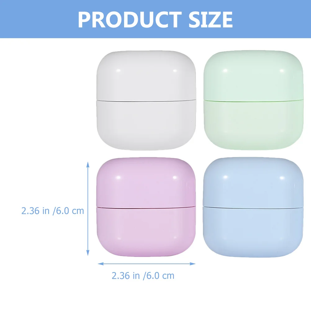 Conteneurs de voyage pour articles de toilette, pots rechargeables, crèmes, Lotion, pots de voyage portables pratiques et durables, 50g, 4 pièces