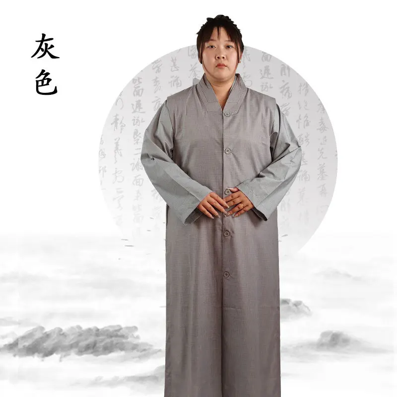 Monk Costume Garan Coat Autumn Cool Sleeveless Long Shirt Unlined Gown Picchini Monk's Clothes Men's and Women's Family Robe