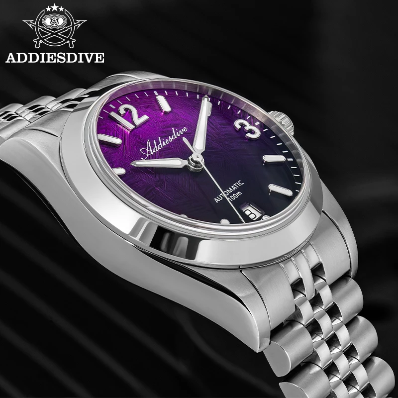 ADDIESDIVE New Automatic Mechanical Watch AD2547 Top Brand Sapphire Glass Men Wristwatch Luminous 100m Waterproof Sports Watches view 4