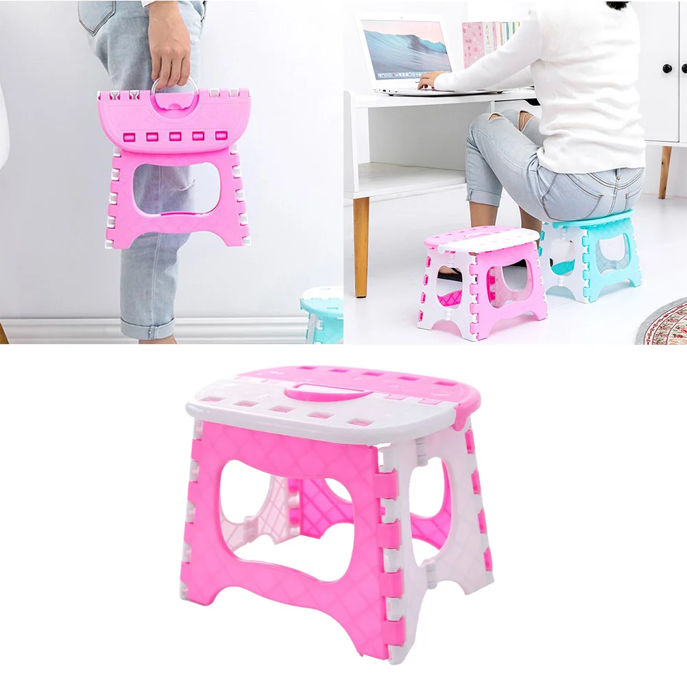 Folding Large Size Step Stool For Kids Portable Folding Stool Bathroom Kitchen Rv Use Non-Slip Textured Surface Lightweight