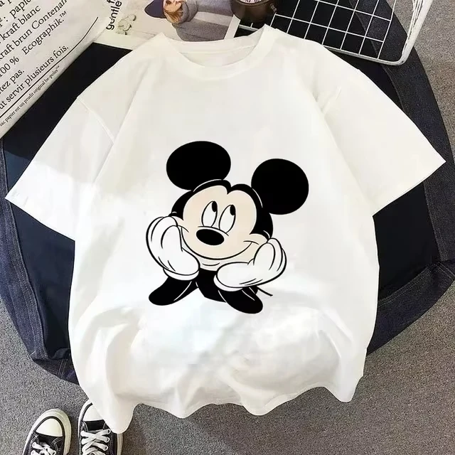 

Зимняя летняя осенняя мужская футболка с Микки Маусом по индивидуальному заказу, мягкая хлопковая футболка с короткими рукавами, свободная посадка, повседневная уличная мода