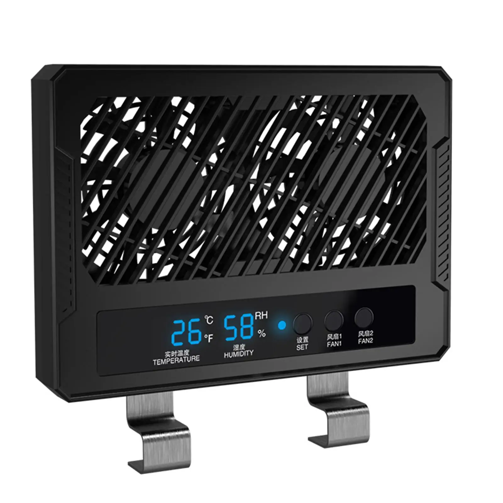 

Вентилятор для террариума с термометром и гигрометром, компактный пластиковый корпус для оптимального контроля климата в террариуме