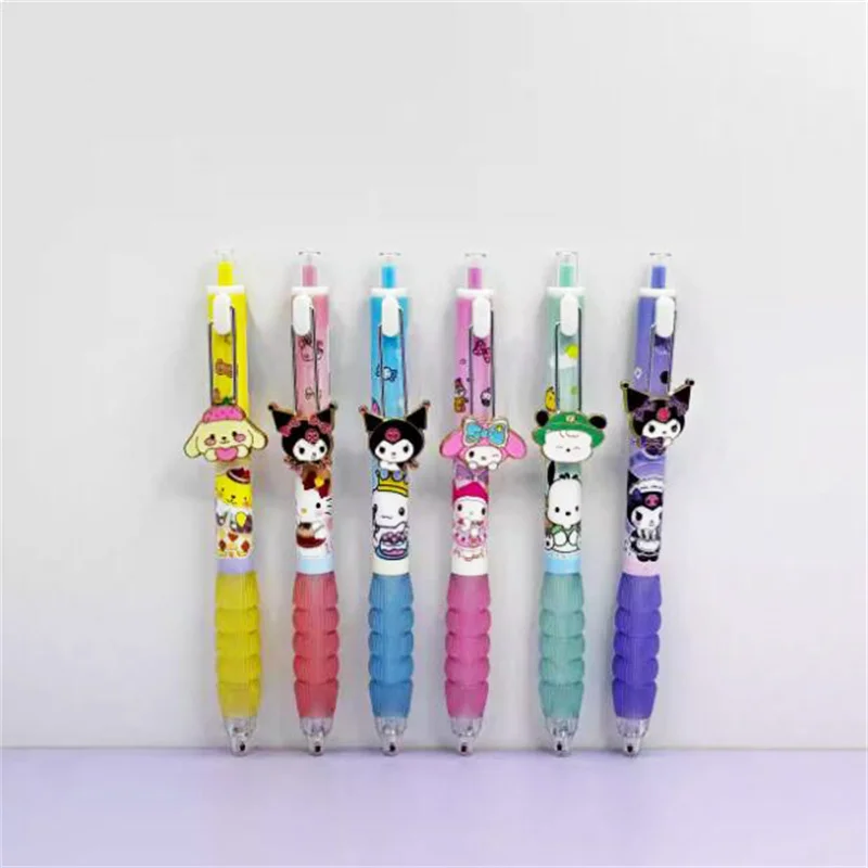 36pcs/lot Sanrio Kuromi Melody Pochacco Gel Pen Cute Pochacco 0.5mm Black Ink Neutral Pens Promotional Gift Office School Supply