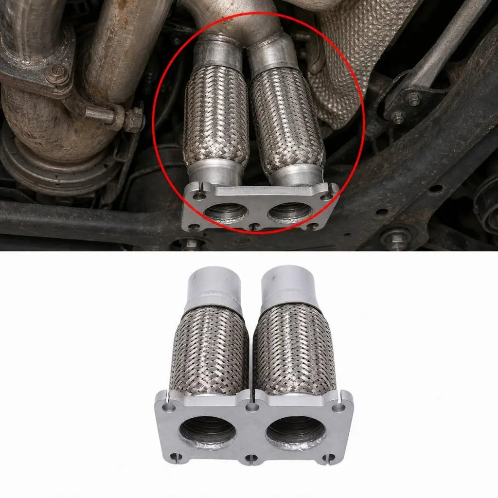 High Performance Flexible Exhaust Pipe Universal Auto Muffler Hose for VW Golf 4 1.6 System