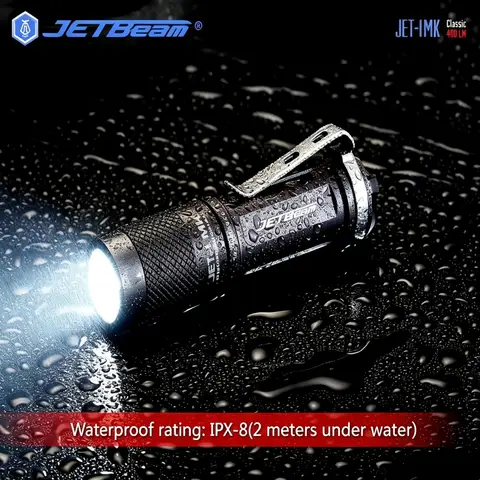 JETBEAM JET-I MK 480LM EDC Flashlight CREE XP-G2 LED Pocket Torch IPX8 Waterproof Everyday Carry Flashlight for Camping Hiking