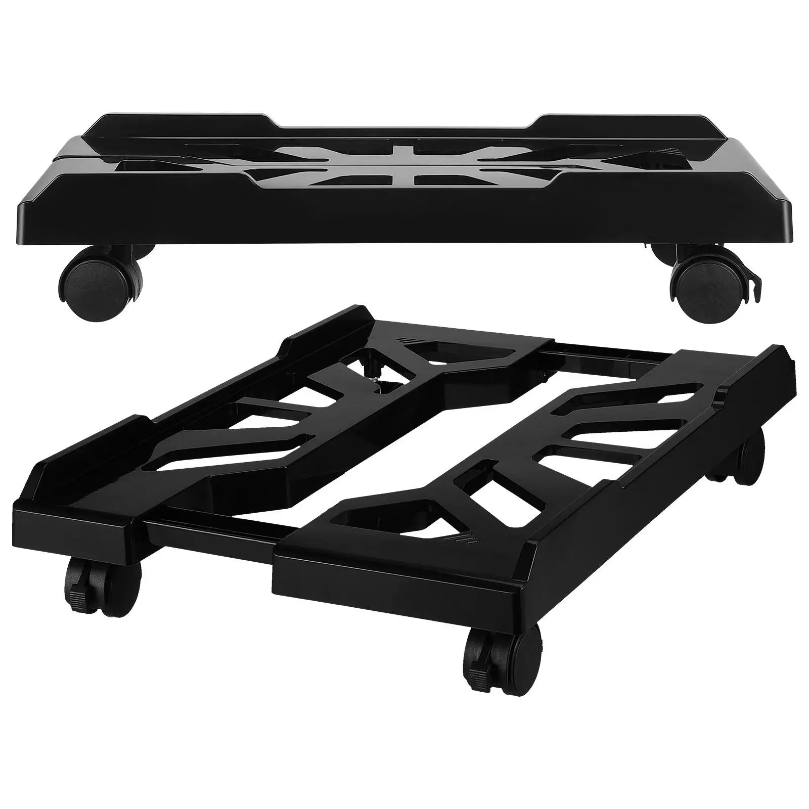 Adjustable Computer St Laptop Cart on Wheels ABS Telescopic Tower Floor CPU Mobile Gaming Desk Accessories Easy Cleaning Sturdy