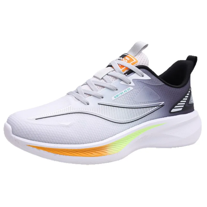 

Трансграничная повседневная спортивная обувь больших размеров в новом стиле с сеткой, легкая дышащая амортизирующая дорожная обувь для бега на мягкой подошве