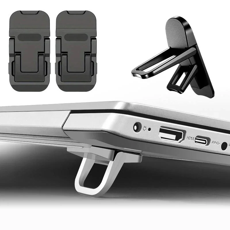 Keyboard Stand Dual Tilt Angle Adjustable Computer Keyboard Riser Self-Adhesive Laptop Stands 2Pcs