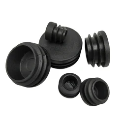 1/2/5/10/20pcs 12mm-76mm Black Plastic Round Caps Inner Plug Protection Gasket Dust Seal End Cover Caps For Pipe Bolt Furniture