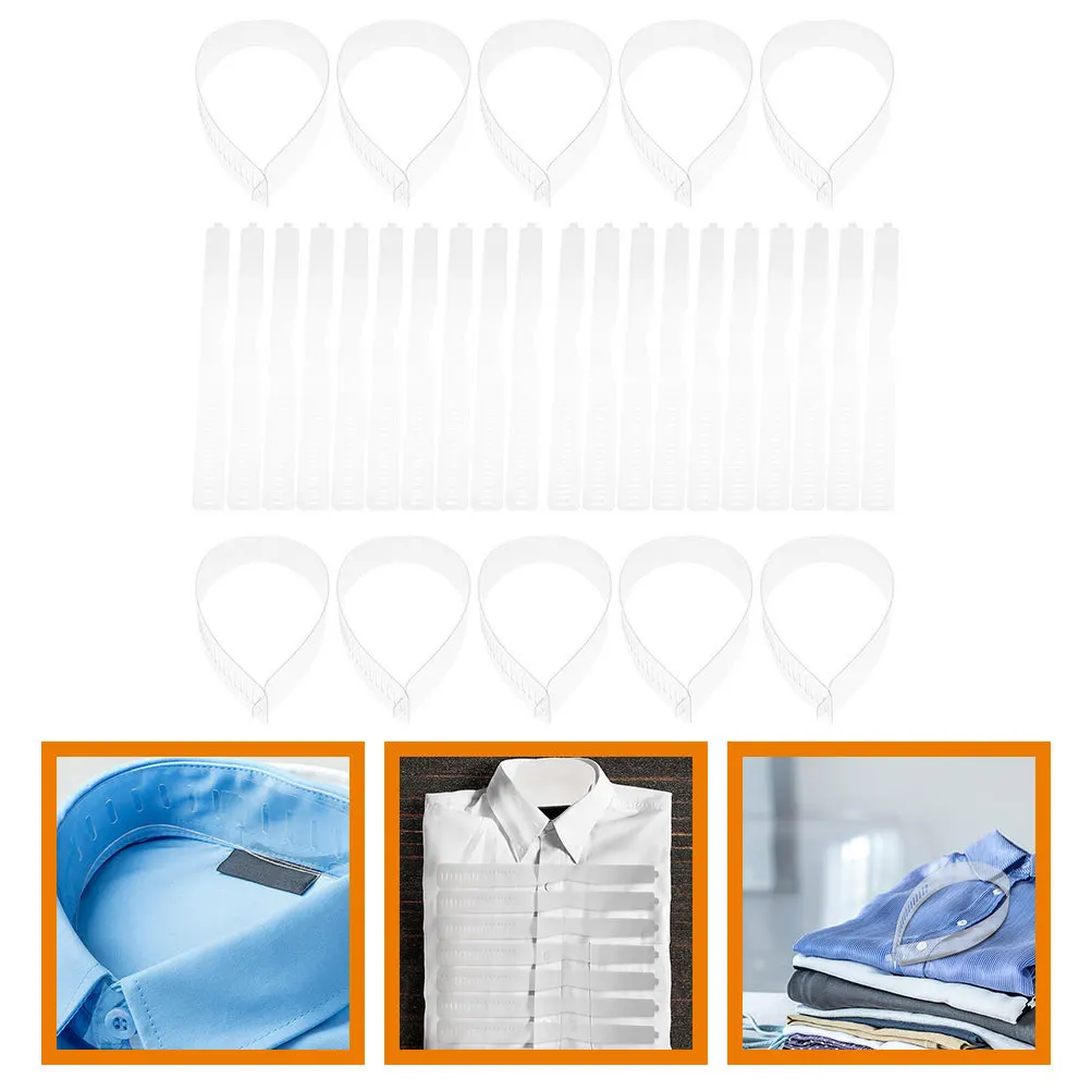 80 قطعة من طوق القميص البلاستيكي يدعم قمصان الملابس للرجال والنساء والإكسسوارات